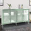 Buffet Imerio 59,17, table de buffet, armoire de salle à manger, crédence de bureau avec verre translucide-1897325290