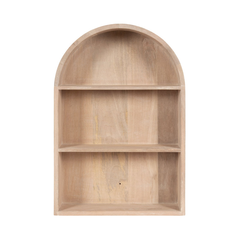 Wood Arched Wall Storage Shelf