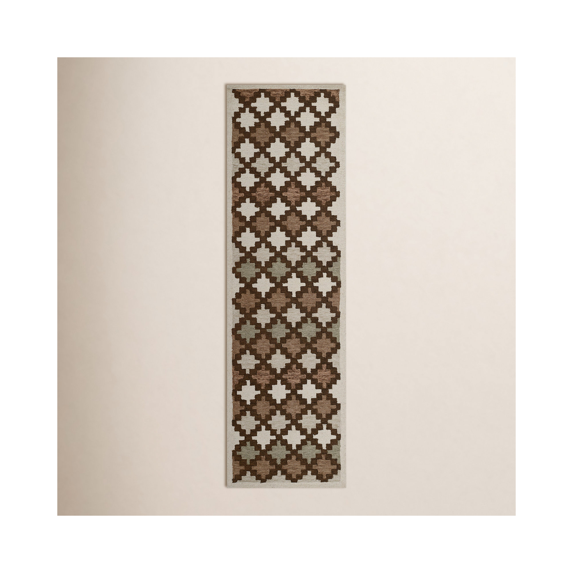 Abbott Hand Tufted Wool Tan Rug, Runner 2'3" x 8'