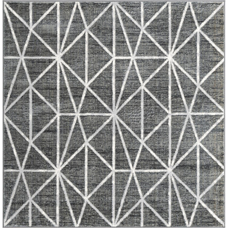 Eshin Abstract Indoor Rug, Square 7'