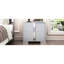 Table de chevet grise 2 avec un design créatif pour la chambre à coucher 2 tiroirs, s'adapte à divers styles de décoration