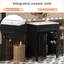 Ensemble de meuble-lavabo simple moderne 24 po avec tiroirs profonds et tablette réglable pour petits espaces Modern French-926757841-926757845