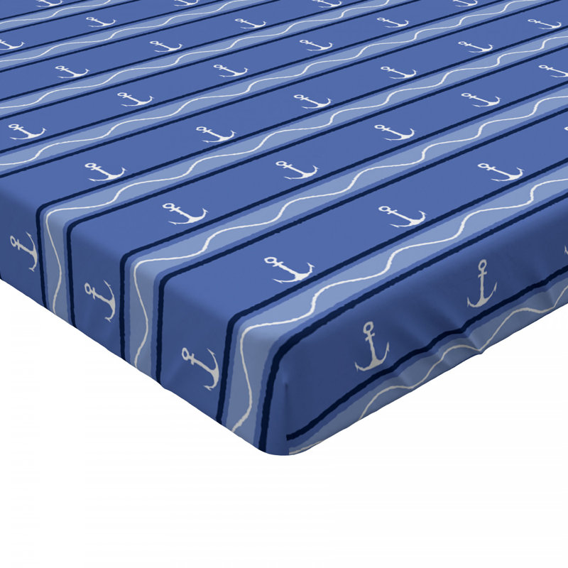 Microfiber Geometric Fitted Sheet, Twin Fitted Sheet, Striped