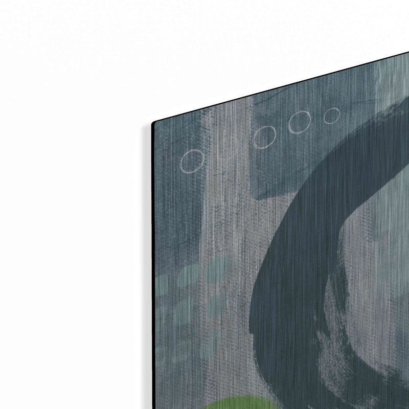 «Blue Circles II» par Linda Woods, H 12 po x l 12 po