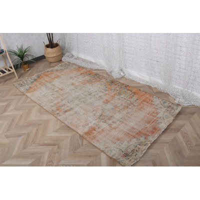 Tapis traditionnel turc orange traditionnel parfait pour rehausser la chaleur et le confort de votre salon