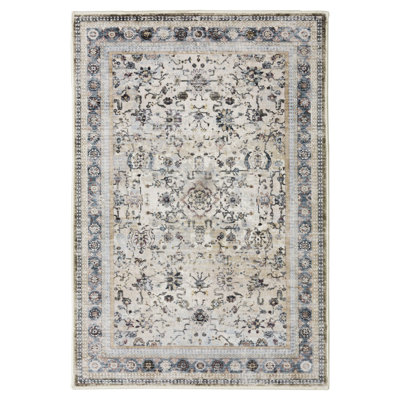Kaysyn Oriental Performance Machine Washable Area Rug Beige/Ivory