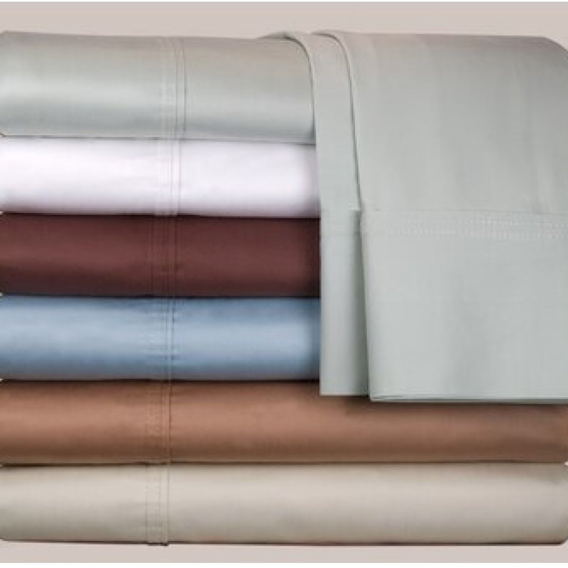 Ensemble de draps 100% coton de qualité égyptienne à pointe longue 500 fils Pointehaven, Blanc