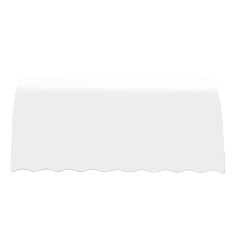 Awntech Savannah Acrylic Fabric Fixed Awning, White, 31" H x 64.5" W x 24" D