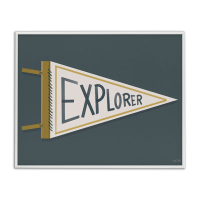 Explorer Retro Pennant Framed Giclee, design by House Fenway