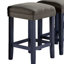 Ensemble de table de salle à manger 4 pièces 1X Table 3X Tabourets Siège rembourré Garniture cloutée Port USB et prise de courant