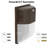 LED Mini Wall Pack With Photocell  30W/25W/18W Watt Tunable 3000K/4000K/5000K CCT Selectable 120-277V Outdoor Wall Lighting