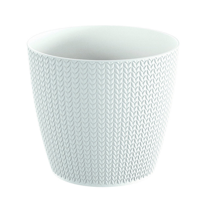 Caffrey Pot Planter, Individual, 13.8cm H x 15.7cm W x 15.7cm D, White