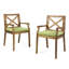 Table de salle à manger en bois avec coussins, 6 chaises et 1 table en bois, pour l'extérieur, près de la piscine
