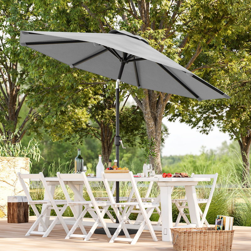 Parasol de terrasse 9 pi, Gris