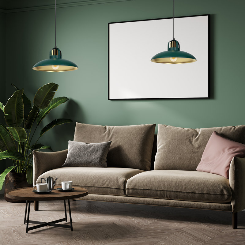 Felix 1 - Light Cone Pendant, Green, Green/Gold