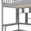 Lit mezzanine avec bibliothèque, tiroirs, bureau et garde-robe-109937341-109937342