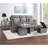 2-Piece Wooden Table Set With 4 Storage Stools In Rustic-2117452540
