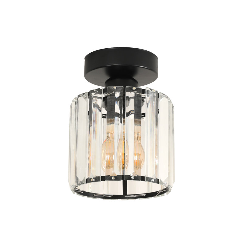 Ahilyn Crystal Flush Mount, Black