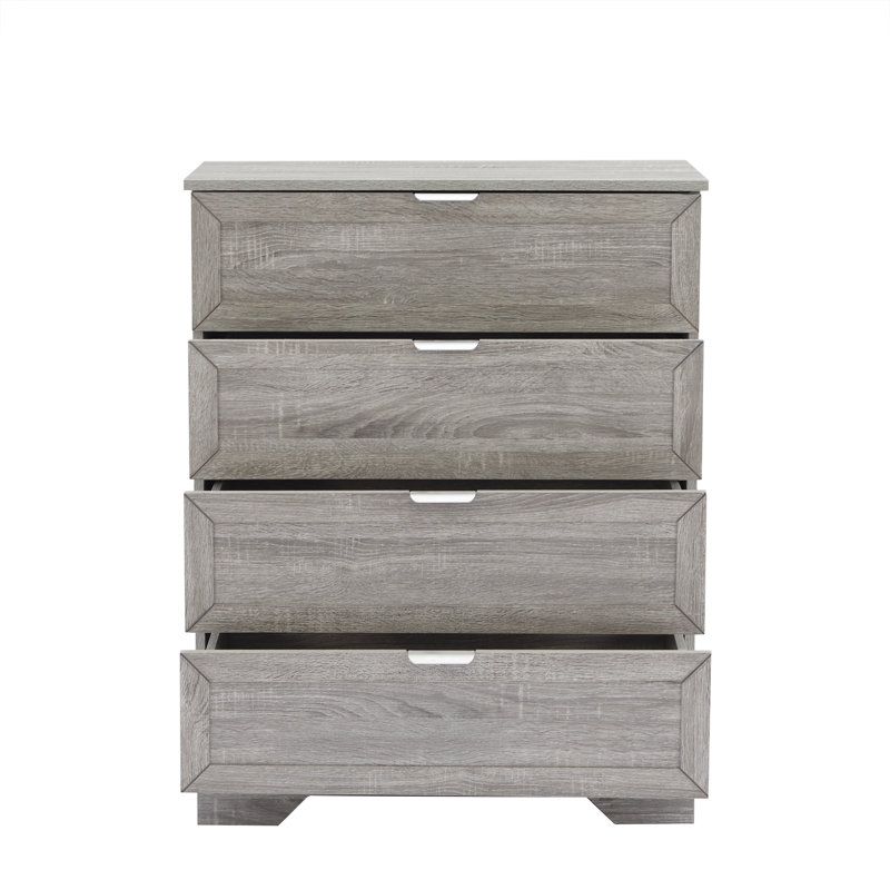 Armoire d'appoint avec 4 tiroirs, grandes armoires de rangement modernes, Wengé