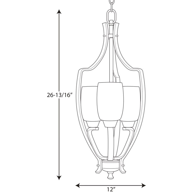 Luminaire suspendu géométrique 3 lumières lanterne Charleston, Bronze antique