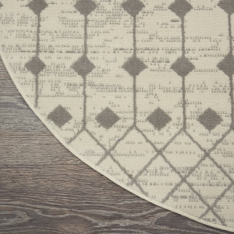 Brahn Argyle Indoor Rug, Round 8'