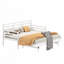Lit de jour simple avec couchette et garde-corps
