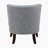 Bousov 26" Modern & Contemporary Accent Chair with Textured Fabric Upholstery, Button-Tufted Back & High-Density Foam Cushions-584060438