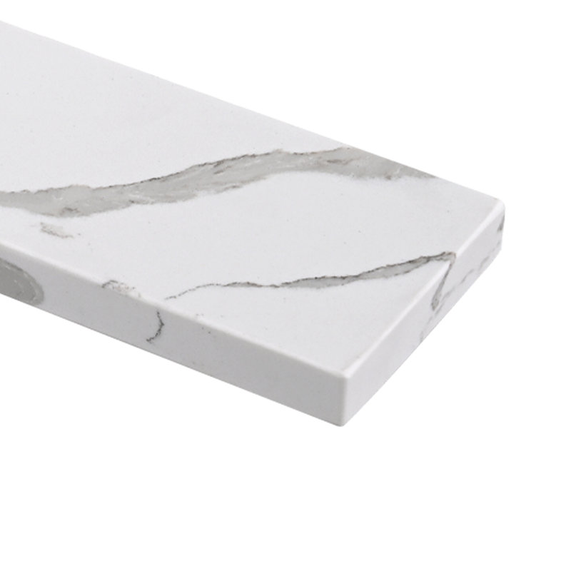 21 Inch White Quartz Stone Vanity Top Side Splash