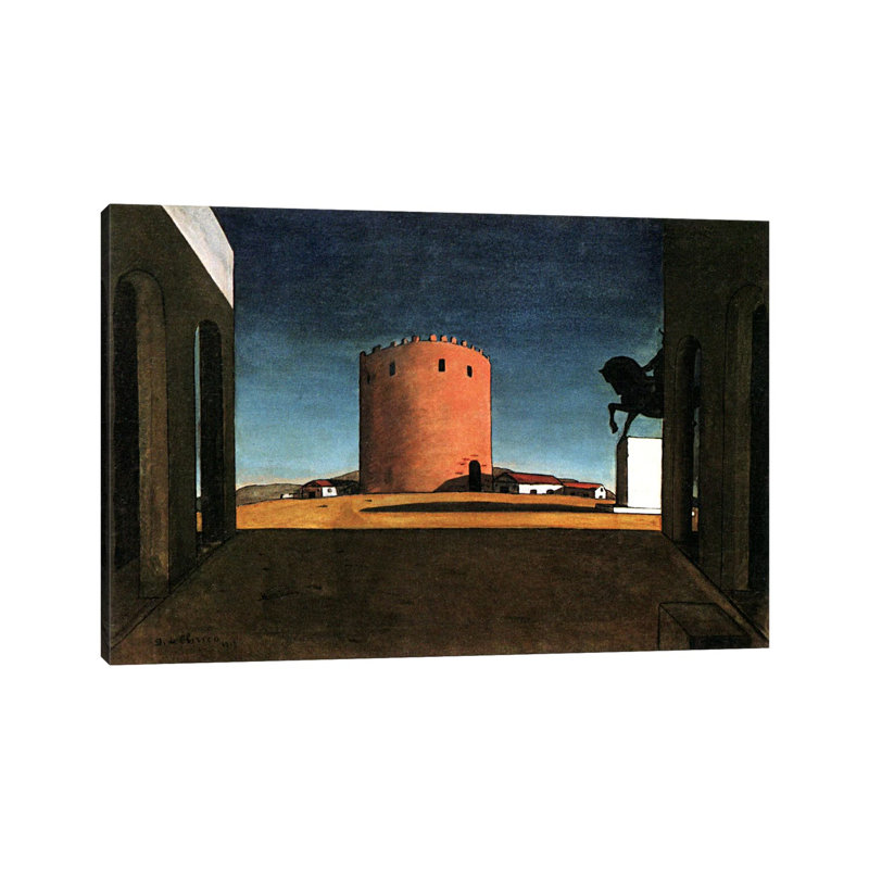 The Red Tower - Wrapped Canvas Painting, 101.6 cm H x 66.04 cm W x 1.91 cm D