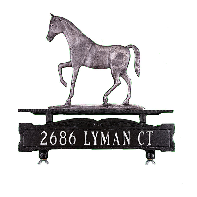 1-Line Mailbox Sign, Yes, Swedish Iron
