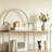 Arched Metal Frame Wood Display Shelf