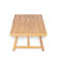 Table basse de patio rectangulaire en bois d'acacia, teck