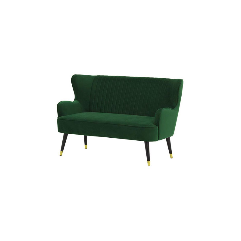 Airiel 2 Seater Velvet Sofa, Green