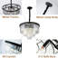 Luminaire de lustre en cristal moderne avec cristaux K9, conception ronde à 3 niveaux, plafonnier suspendu à intensité variable pour salle à manger, salon, chambre à coucher