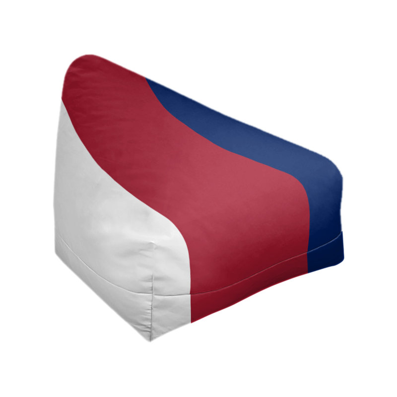 Housse de fauteuil à billes, H 30 po x l 27 po x P 2 po, Blanc/rouge/bleu