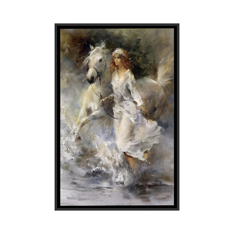« cool breeze », impression sur toile, H 26 po x l 18 po x P 1,5 po, Toile encadrée noire, Pas de tapis