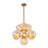 10 - Light Melt Bubble Amber Glass Sputnik Sphere Chandelier