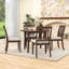Ensemble de table de salle à manger 5 pièces avec 4 chaises rembourrées-1682263448