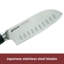 Anolon Cutlery Japanese Carbon Steel 8 Piece Knife Block Set with Built-In Sharpener
