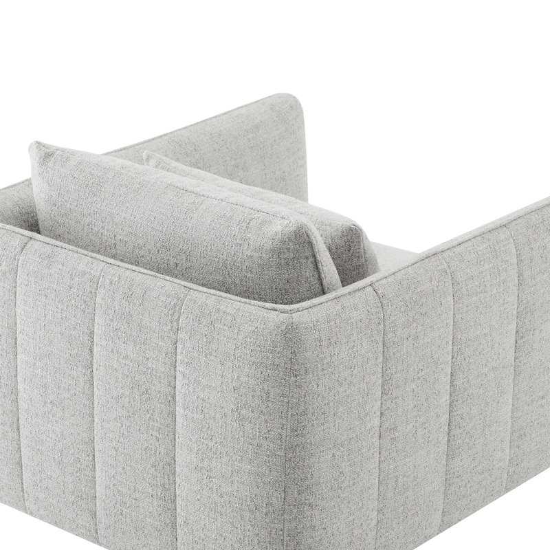Rae Upholstered Armchair, Gray Heathered