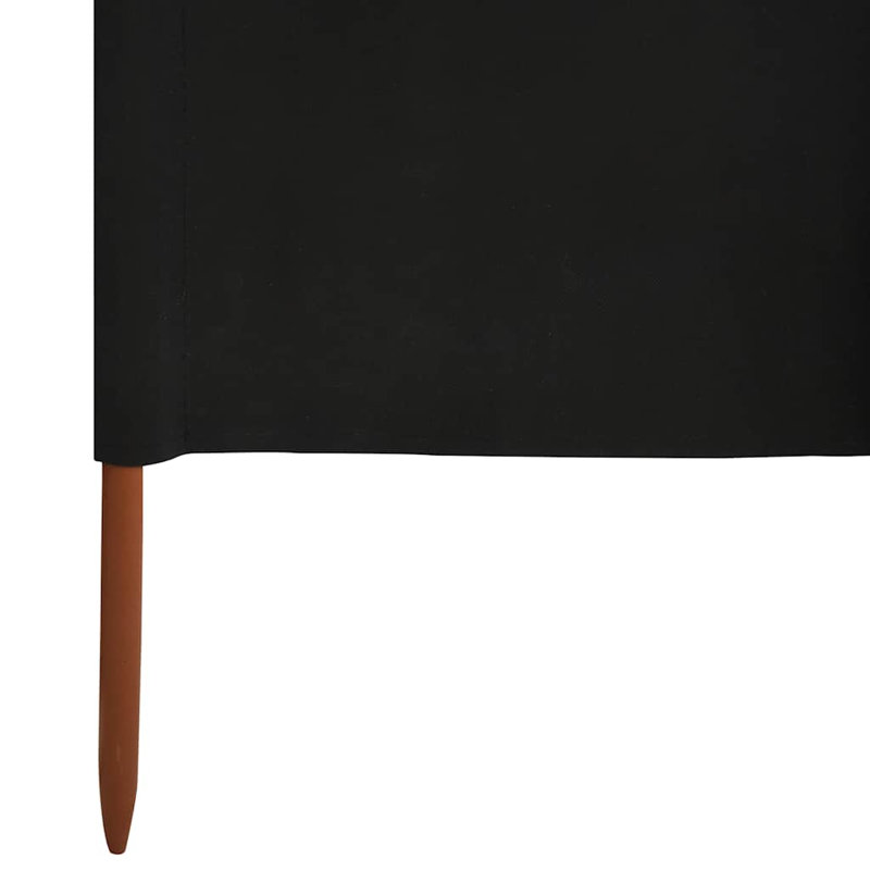 Tissu de protection de la vie privée 9 panneaux vidaXL, Noir, 5, H 24,8 po x l 93 po x P 1,2 po