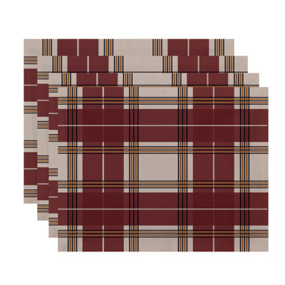Abbot Polyester Plaid Rectangle Placemat