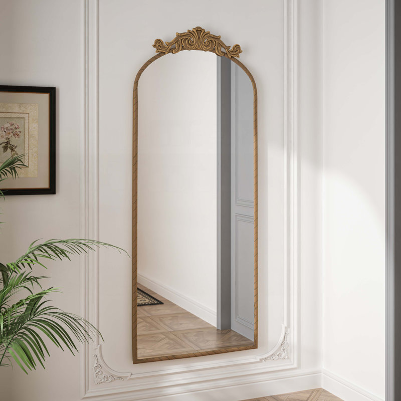 58"x24" Arched Full Body Mirror, Bronze