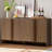 Dulane 63" Modern 4-Door Sideboard With Rounded Edges And Pine Handles, Brown-401307230