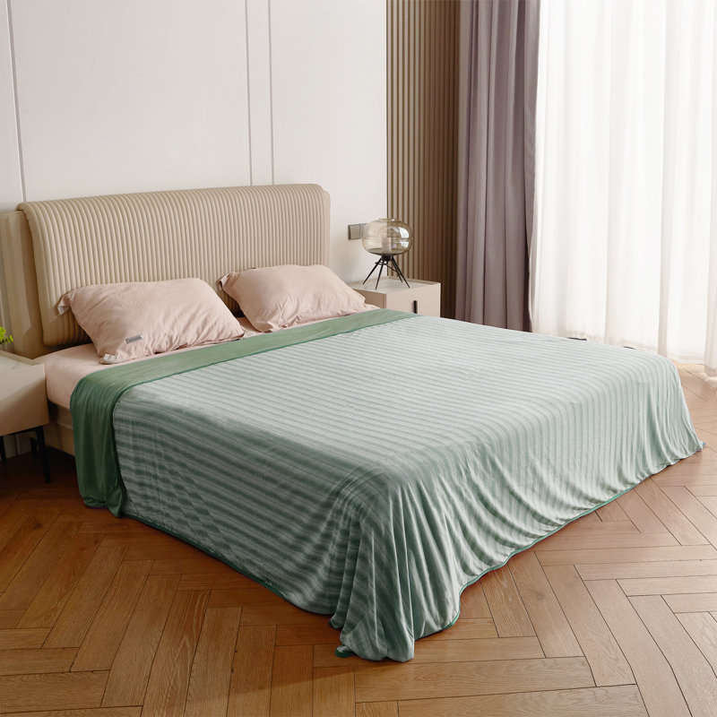 Couverture légère pour les dormeurs chauds Catalonia, Lit simple, Vert