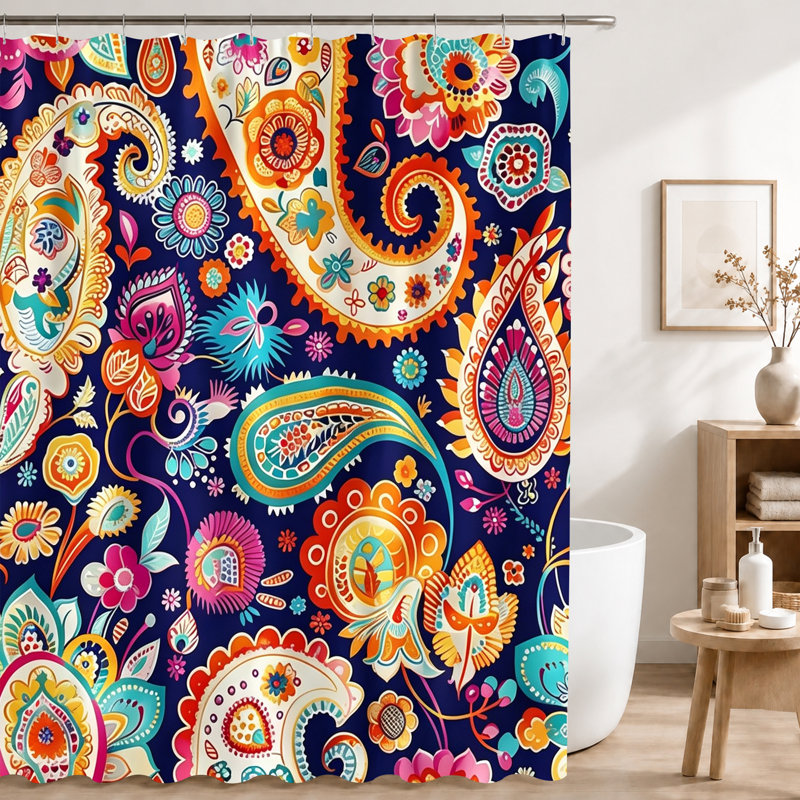 Rideaux de douche avec crochets inclus