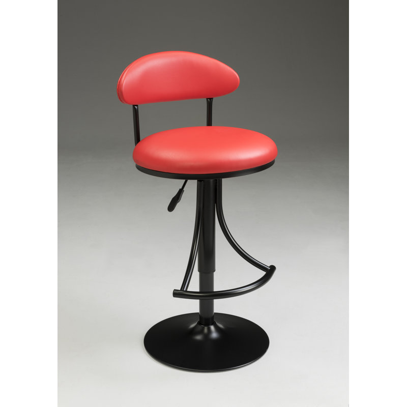 Tabouret de bar pivotant à hauteur ajustable Eda, Noir, Marron foncé