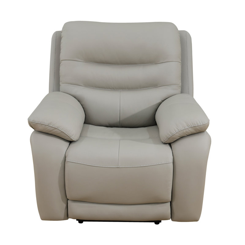 Fauteuil inclinable électrique en cuir de vache et en PVC de 40 po Chanler
