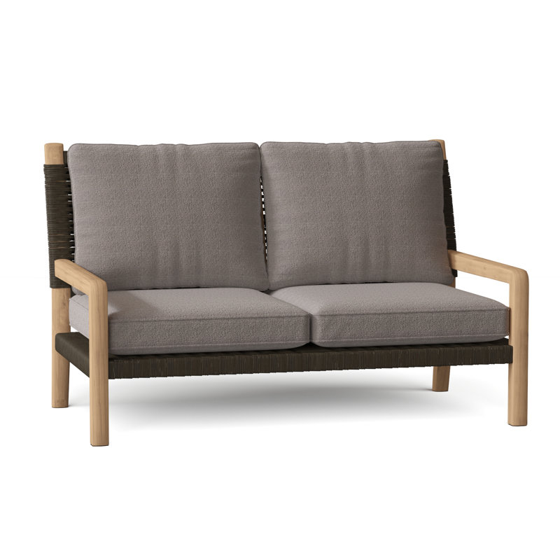 Hudson Outdoor 2 - Seat Loveseat, Ash, Hudson Charcoal Lace
