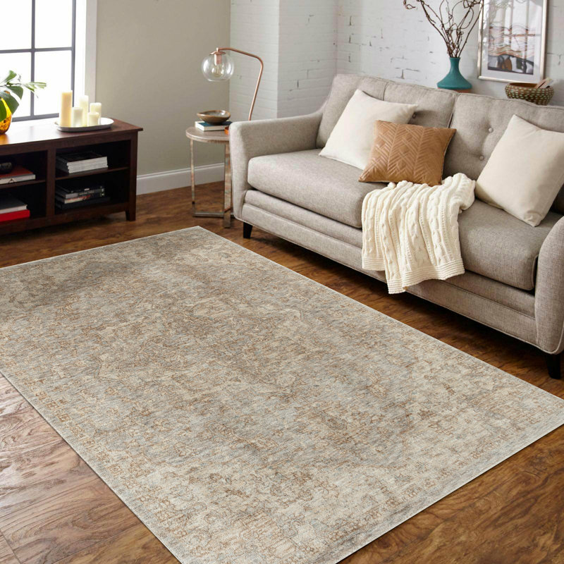  Tapis d'intérieur d'inspiration rétro Allart, Rectangle 6 pi x 8 pi 9 po